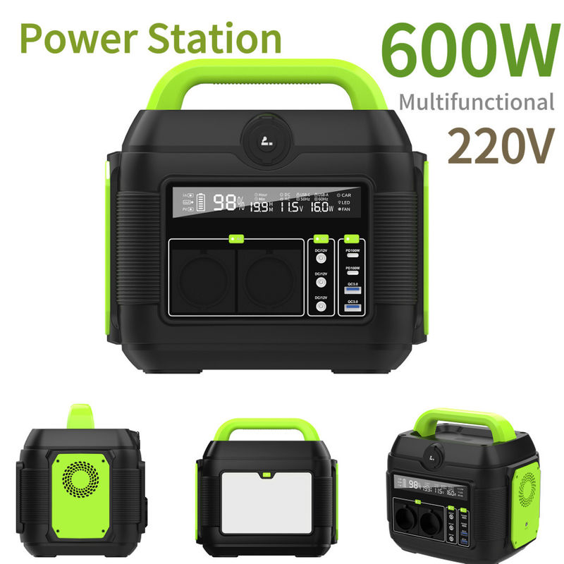 EU AC Socket Portable Power Station 600W 576wh Power Bank untuk Camping Disesuaikan