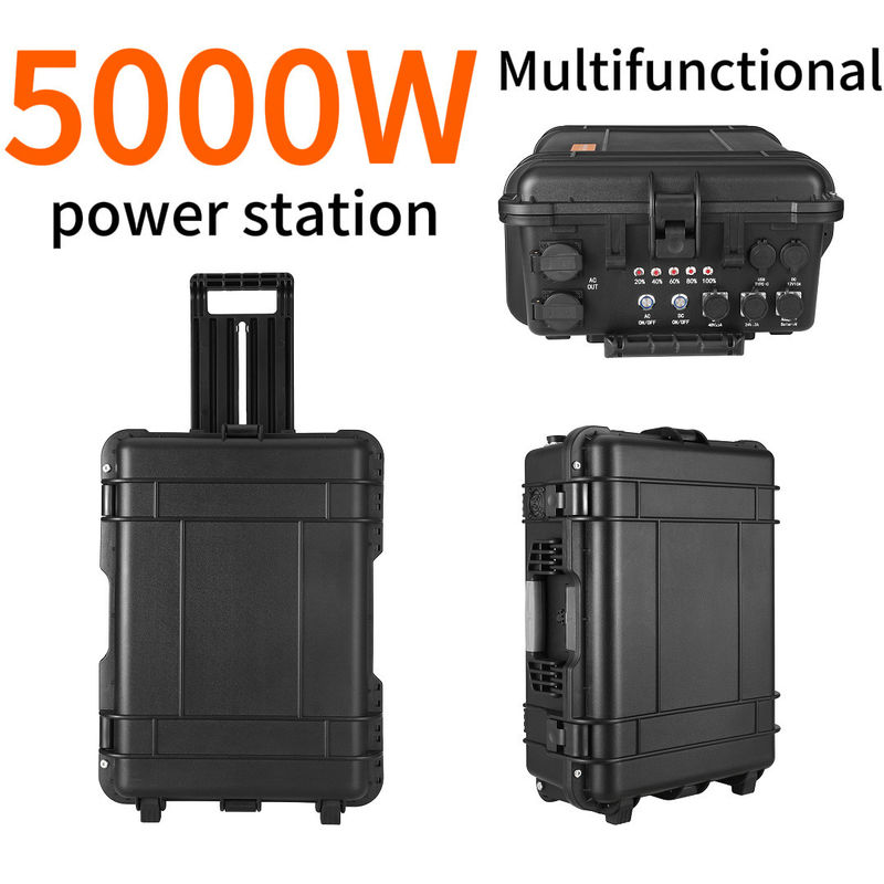 Tetap diisi di mana saja 8000W Daya Puncak Pembangkit Listrik Surya Portable untuk Petualangan Luar Ruang