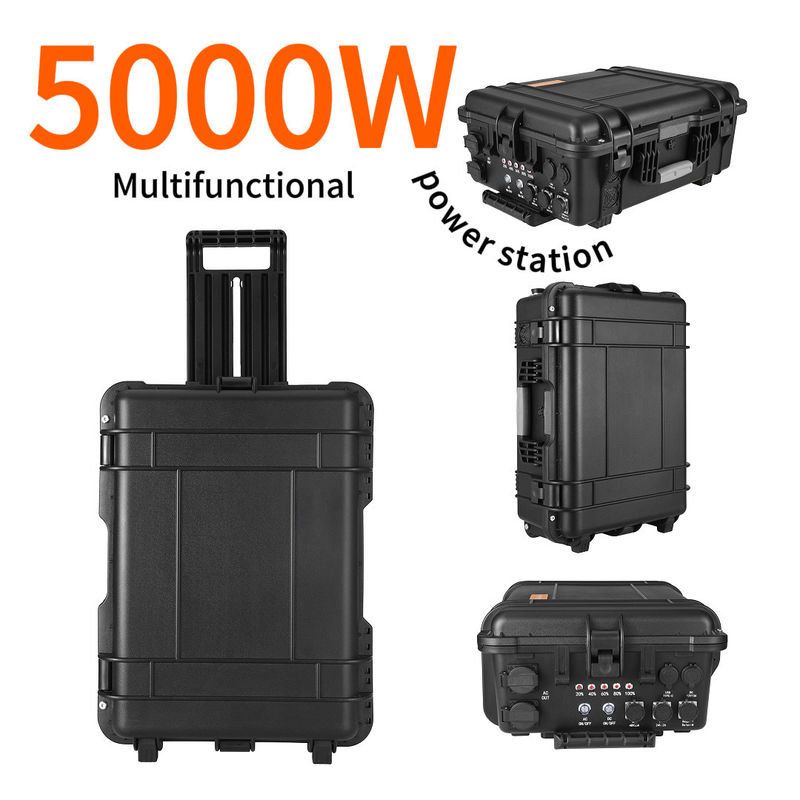LiFePO4 DC ke AC Power 2000W Solar Generator untuk Camping 4800wh Nominal Kapasitas