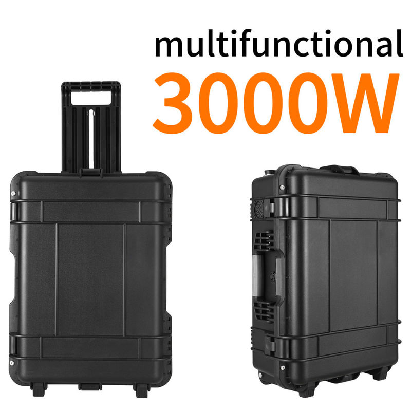 15A Max AC Output Current 3000W Lithium LiFePO4 Baterai Portable Solar Power Supply untuk Rumah Luar Ruangan