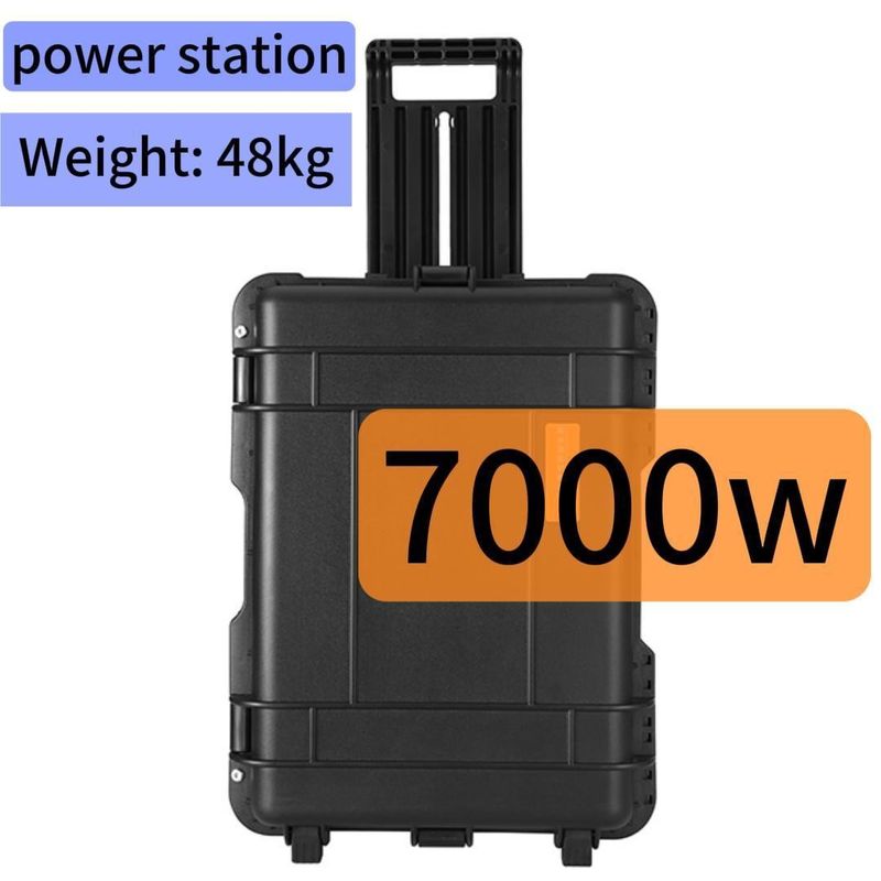 Pasar Amerika Utara 7000W Portable Solar Generator dengan dan AC Pure Sine Wave Output