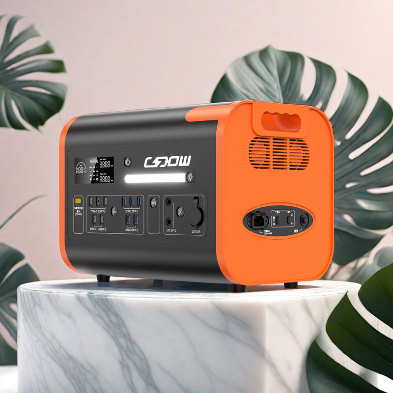 Kapasitas besar 2200W 2048wh Outdoor Solar Portable Power Station untuk Emergency Camping