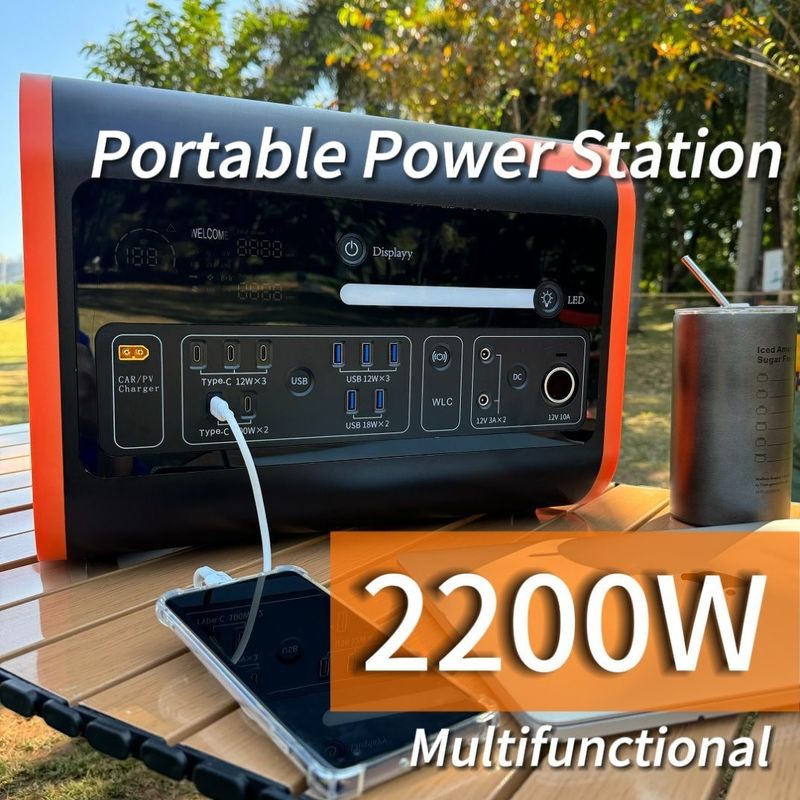 2200W Solar Portable Power Station Generator untuk Camping Ramah Lingkungan dan Kustomisasi