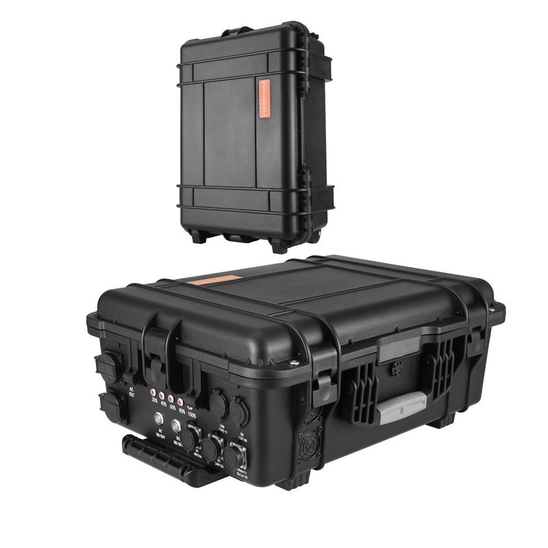 Sistem penyimpanan energi 3000W Pasokan listrik bergerak dengan Pull Rod Pulley Outdoor Indoor Emergency Power Station