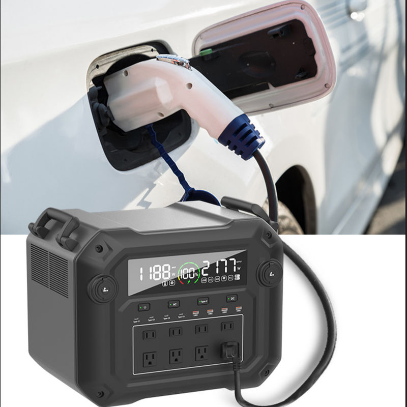 3600W Pure Sine Wave Portable Power Station LiFePO4 Energi Surya Penyimpanan Baterai BMS
