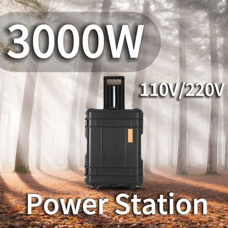 LT-30 Outdoor Portable Power Station 3000W dengan batang yang bisa ditarik dan baterai LiFePO4