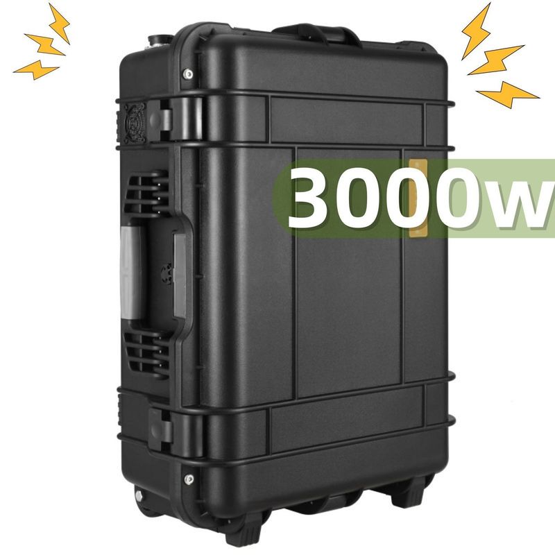All Socket Type 3000W LiFePO4 Battery Portable Power Station dengan daya puncak 6000W