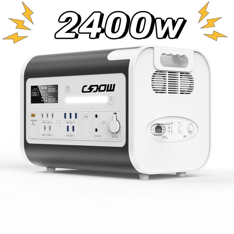 Camping Power Station dengan Daya Surya dan AC Output Voltage Fluctuation Range -5%-5%