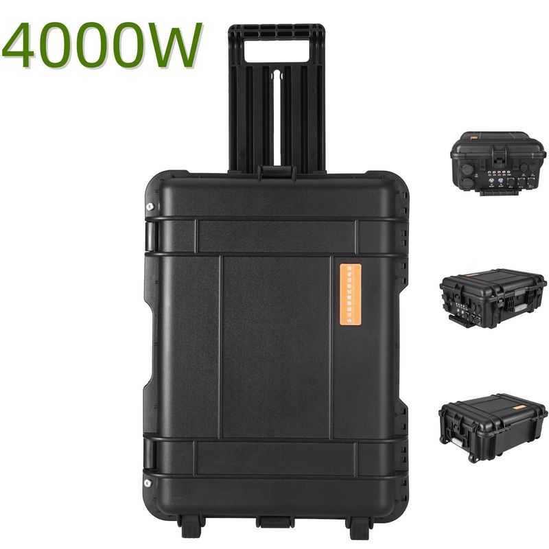 8000W Daya Puncak LiFePO4 Lithium Cell Portable Solar Generator untuk Kegiatan Luar Ruangan
