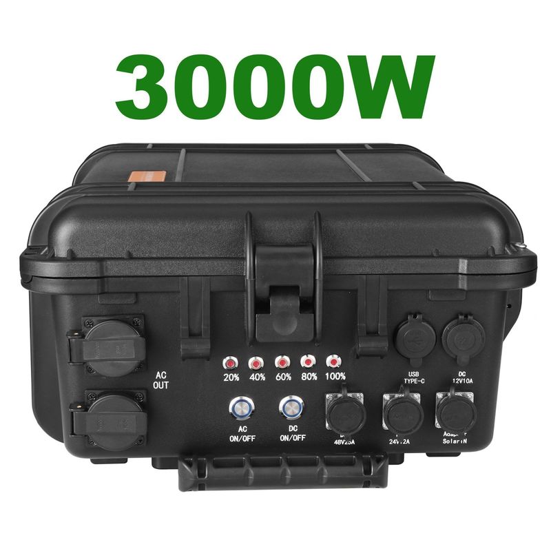 3000W Portable Solar 220V Socket untuk Rumah Tangga Outdoor Emergency Backup Power Station