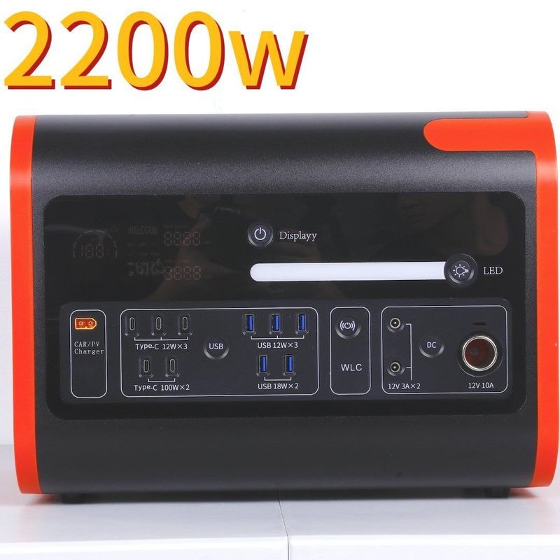2000W Solar Outdoor Emergency Generator 2048wh Mobile Power Supply untuk Pasar Jepang