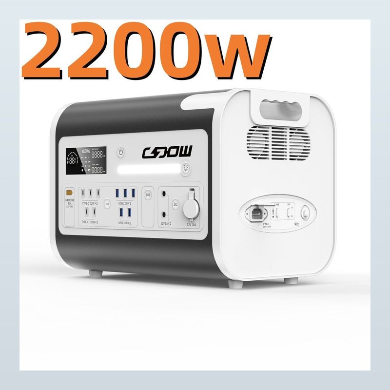AT22 Outdoor Portable Power Station dengan Panel AC Output dan Lithium Iron Phosphate Battery