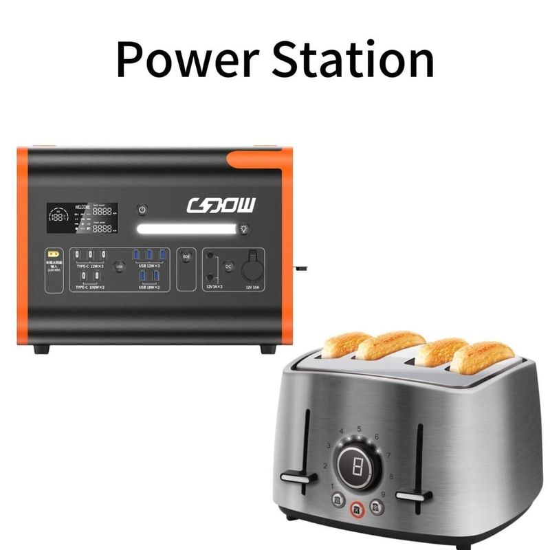 LiFePO4 2200W Black Silent Portable Inverter Generator untuk Outdoor Camping Power Station