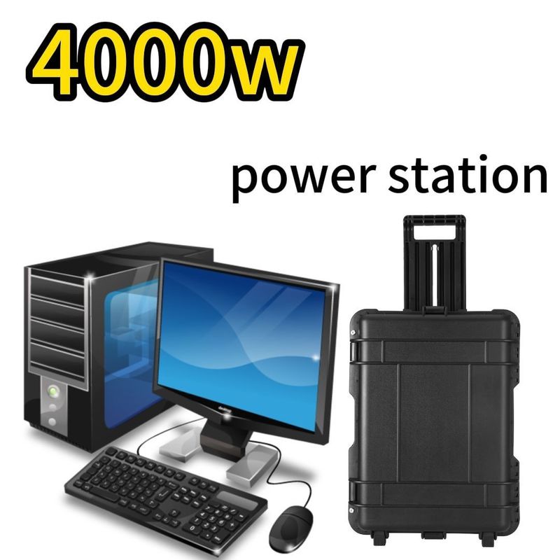 3840wh Mobile Charging Bank LT-40 untuk 4kw LiFePO4 Baterai EV Mobil Mobile Power Station