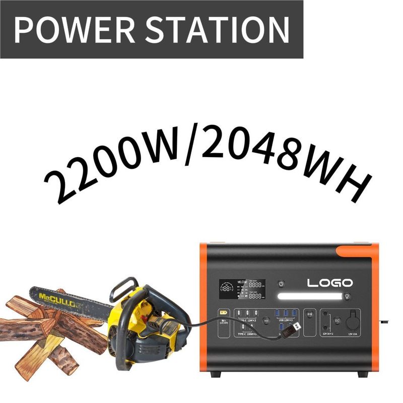 1500W Portable Mobile Generator Solar Power Station Fast Charge Pasokan listrik tanpa gangguan