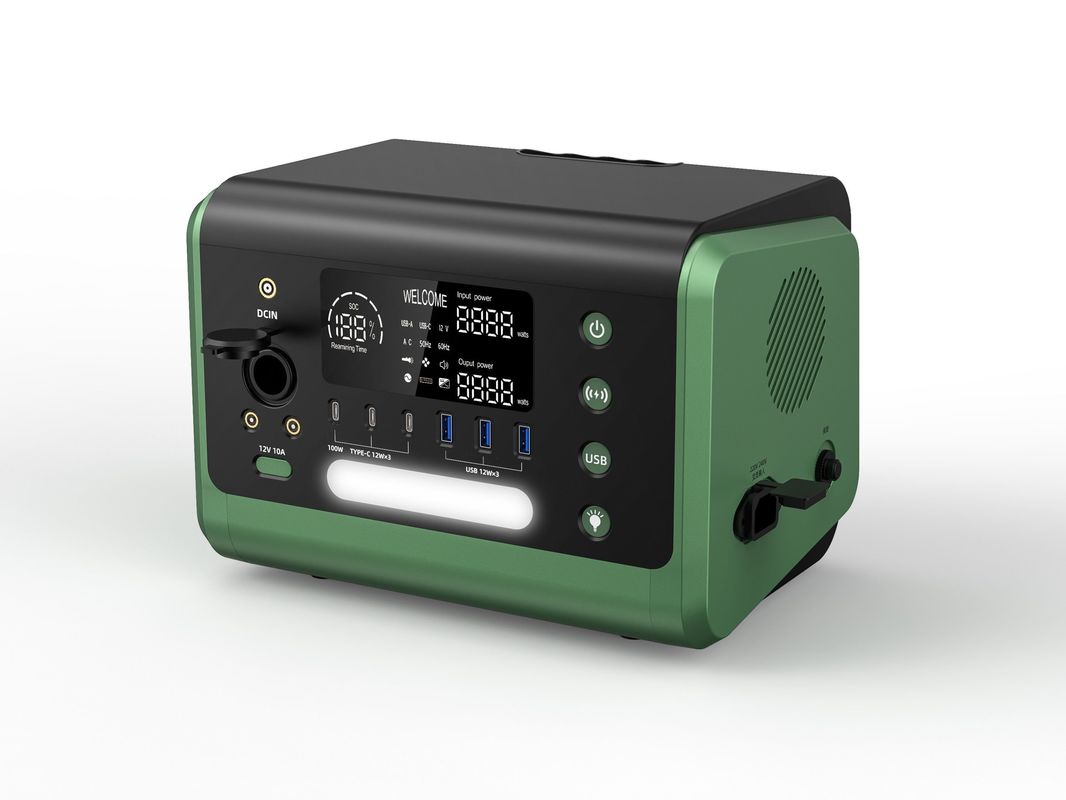 600W Solar Power Station Portable High Power AC Supply dengan 12W*3 USB Output dan HT06