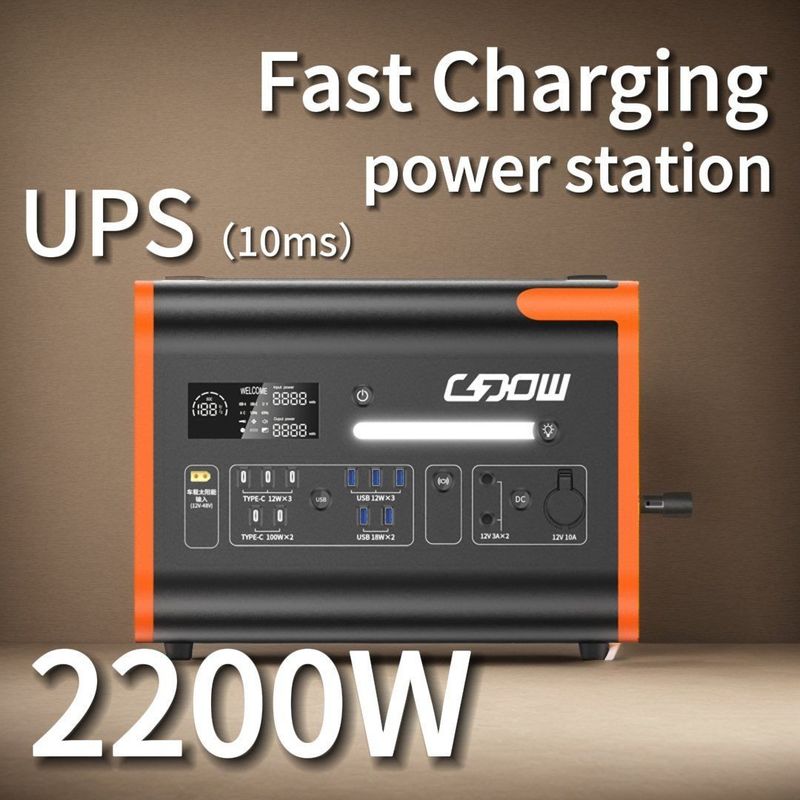 2024 Portable Solar Generator 2000W Rumah 220V Pembangkit Listrik Tenaga Surya dengan Daya Puncak 4400W