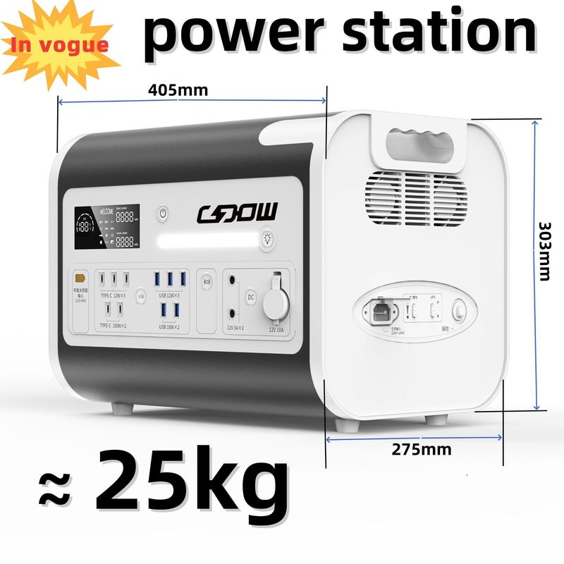 2200W Output Daya Tinggi Ponsel LiFePO4 Pembangkit Listrik untuk Pembangkit Listrik dan Solusi Surya