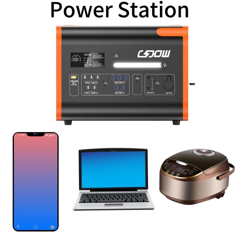 2000W 3000 Cycle Life Solar Generator untuk Outdoor Mobile Power di Pasar Asia Timur
