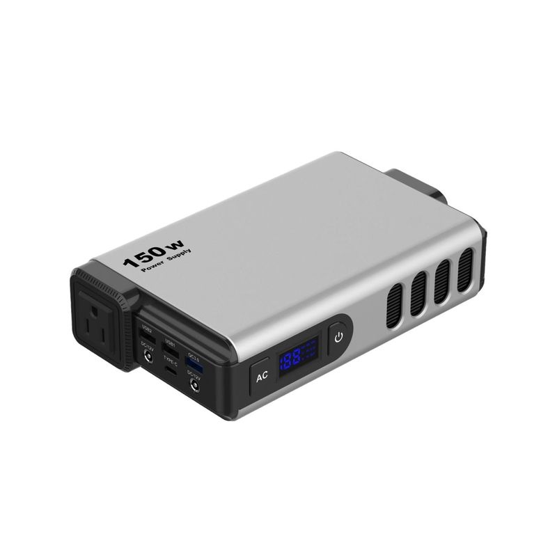 S150X-100 Portable Power Station 150W untuk Rumah Luar Ruang Cadangan Darurat 110V 220V AC Output