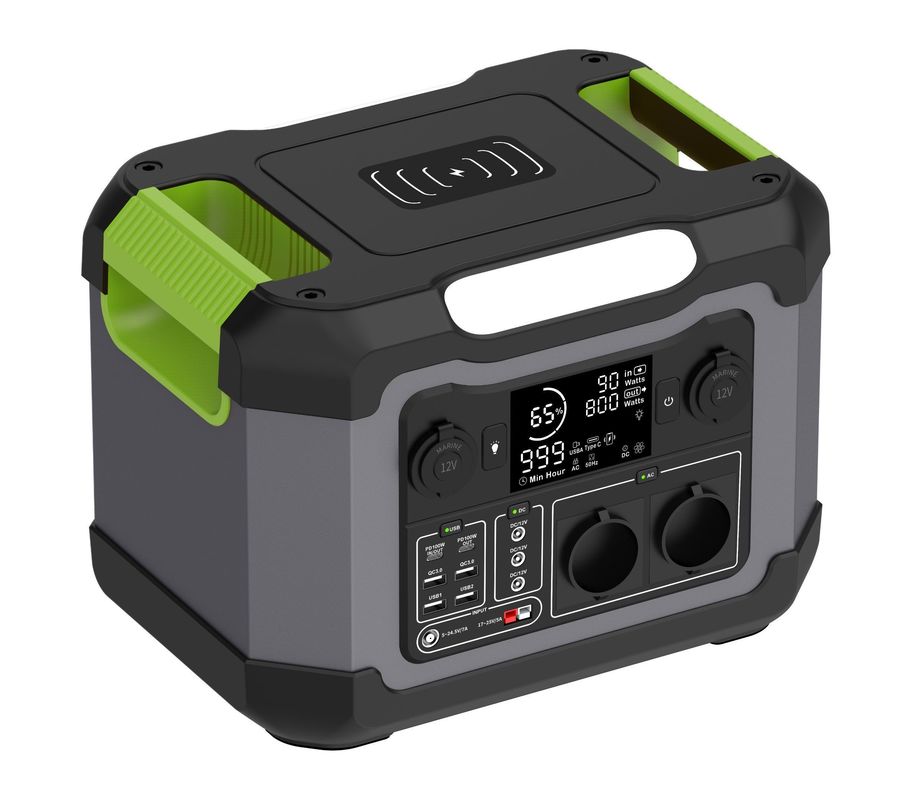 1200W AC Output 230V Portable Power Station dengan Wireless Rechargeable Solar Generator