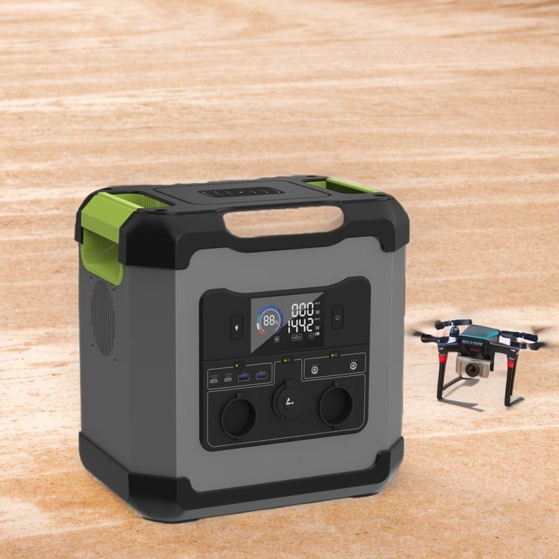 2000W AC Output Portable Power Station 1680wh Lithium Battery Solar Generator untuk outdoor