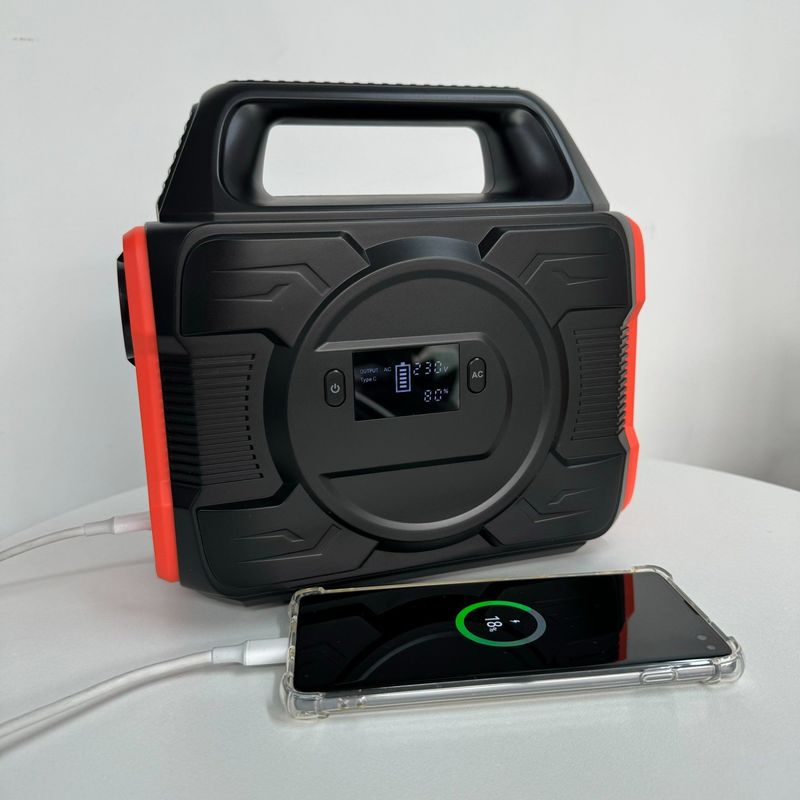 Baterai Lithium 300W Daya Tinggi Luar Kamping Darurat 288wh Pasokan Listrik Portable