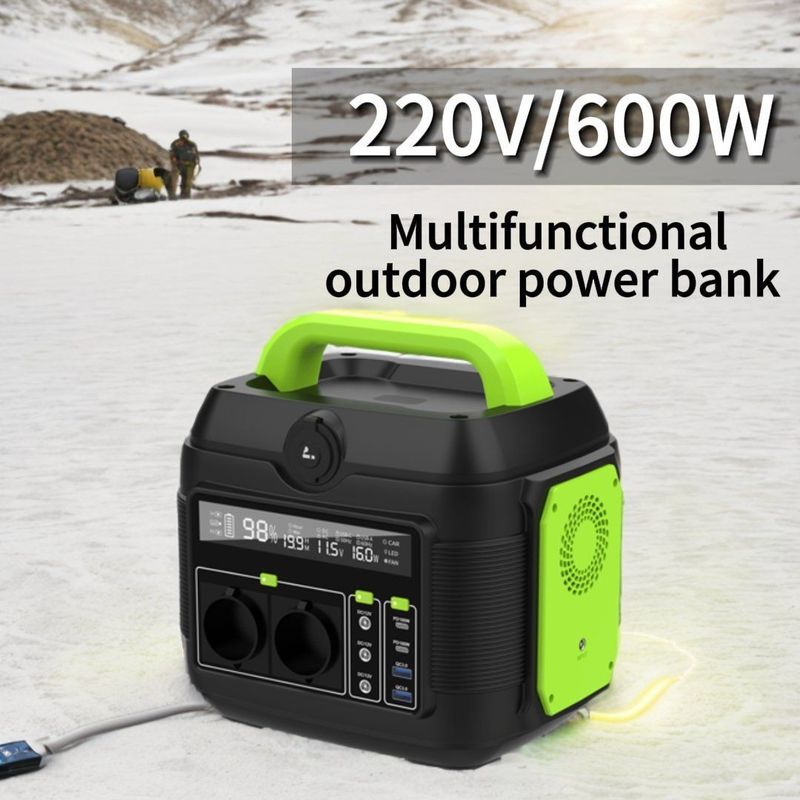 S6 220V 600W Generator Surya Berukuran Kecil Lithium Power Station dengan Handle Lipat
