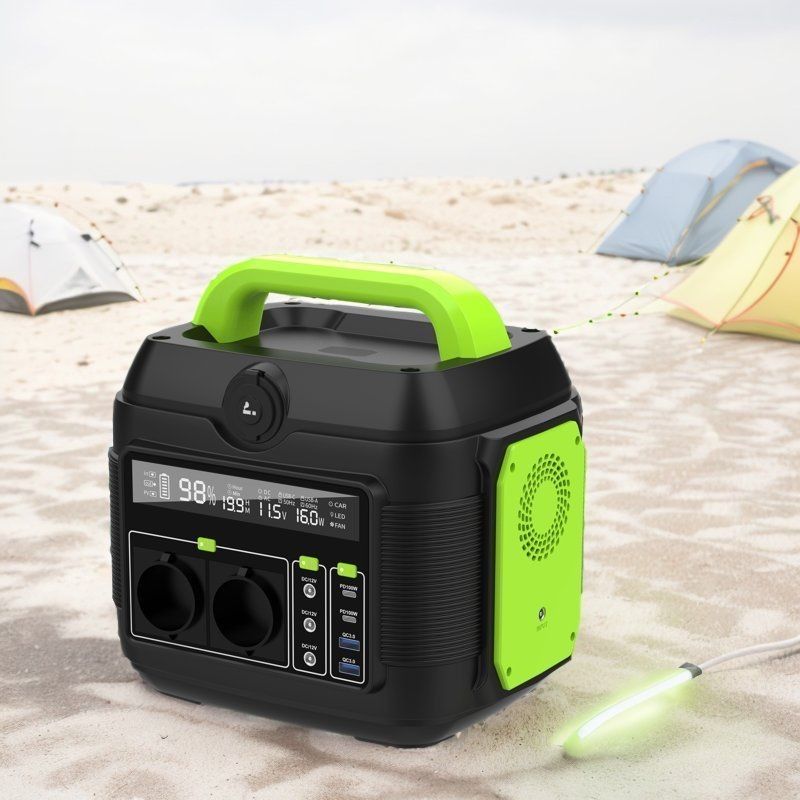 Portable 600W Solar Power Plant UPS untuk Camping Emergency Backup 110V 220V Inverter