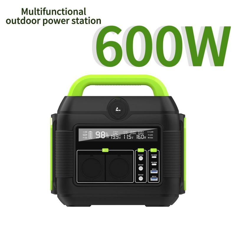 Warna yang dapat disesuaikan penyimpanan energi portabel 600W untuk solusi cadangan daya darurat