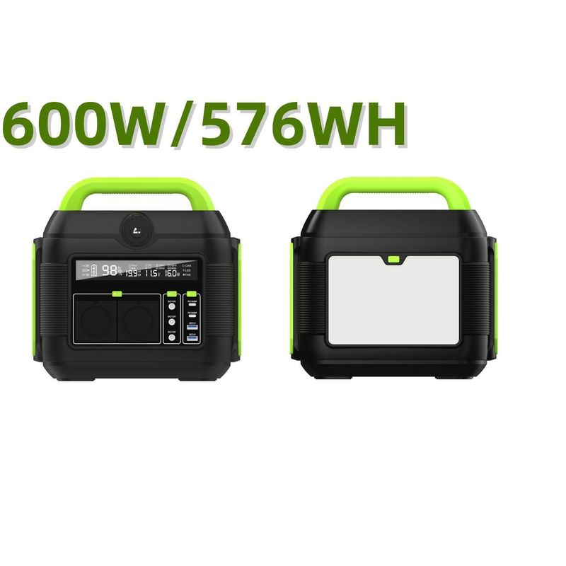 600W AC110V AC220V Lithium Battery Pack Portable Solar Power Station untuk Camper dan RV