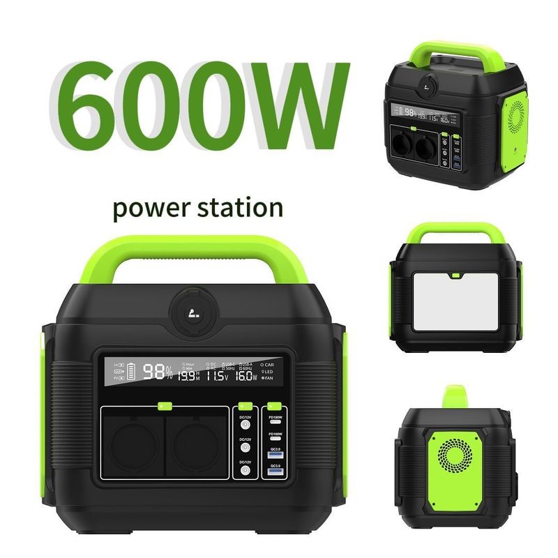 600W Outdoor Solar Generator Portable Power Bank untuk Telepon Seluler Laptop Camping