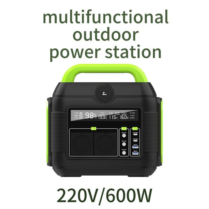 Un Multi-Purpose 600W Portable Charging Station Power Bank untuk penggemar outdoor