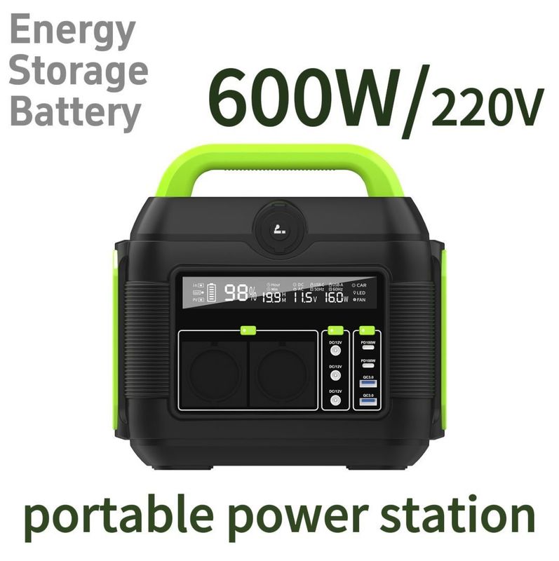 600W Multifunction Portable Solar Power Energy Storage System dengan Adaptor dan S6