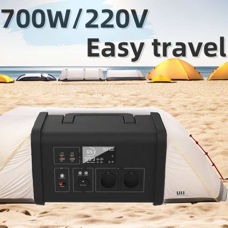 Sinusoidal Wave 700W Portable Solar Generator for Outdoor Emergency dan Baterai Lithium