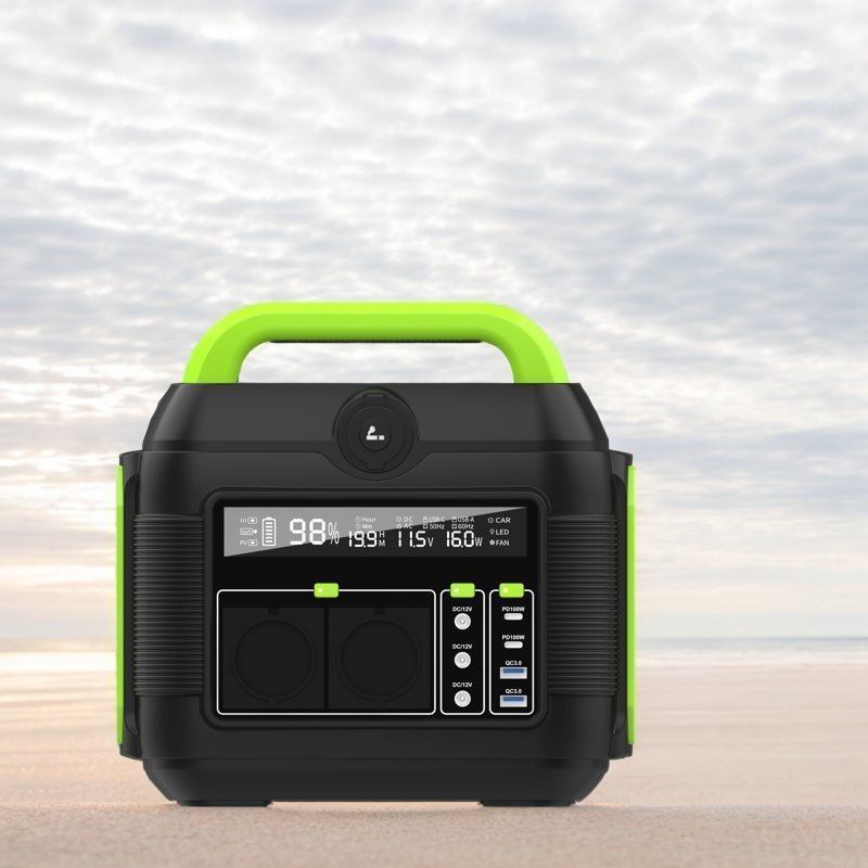 Terungkap Liquid Crystal Display 600W Fast Charging Power Mini Emergency Generator dengan EU AC Socket