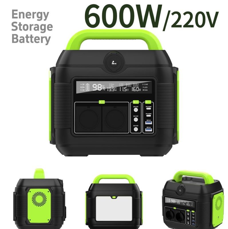 S6 Muncul LCD Display 500W Mini Portable Power Station untuk Laptop dan Ponsel Pengisian