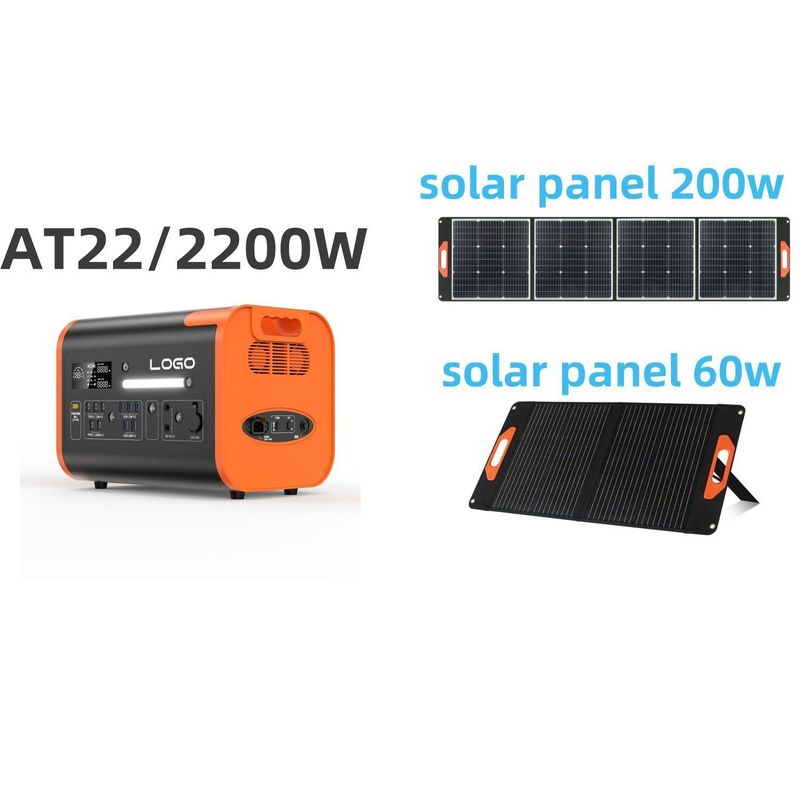 AT22 2024 Portable 2200W2048wh Lithium Battery Power Station untuk Pengisian Kendaraan Listrik