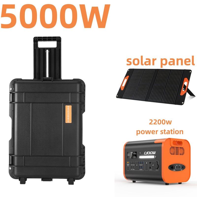 8000W Peak Power Portable Solar Power Generator untuk Aktivitas Luar Ruangan Kompak dan Modern