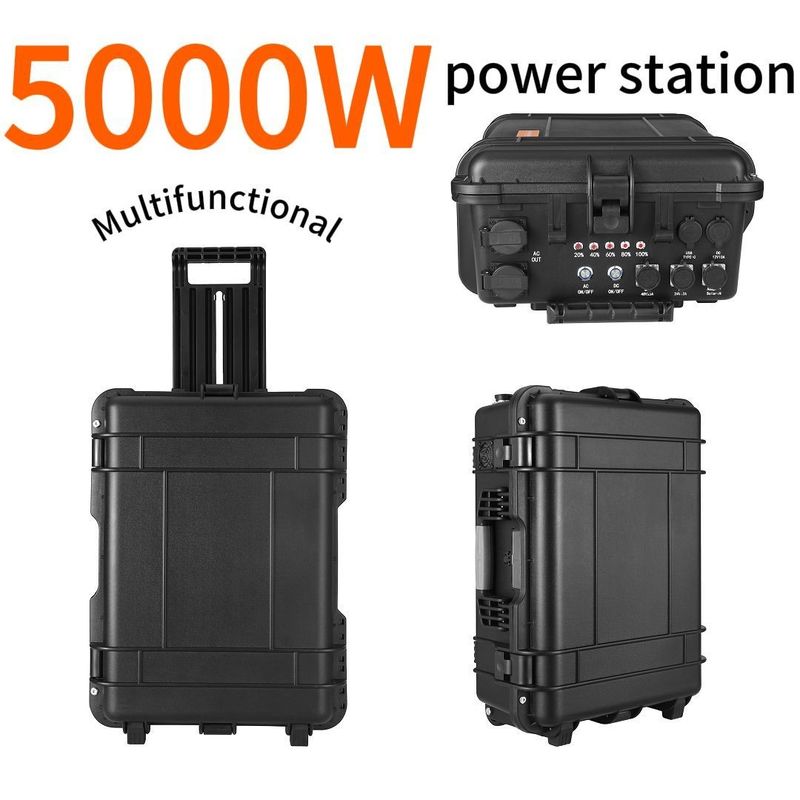5000W Camping Solar Generator Power Bank Portable Power Station dengan Foldable Solar Panel