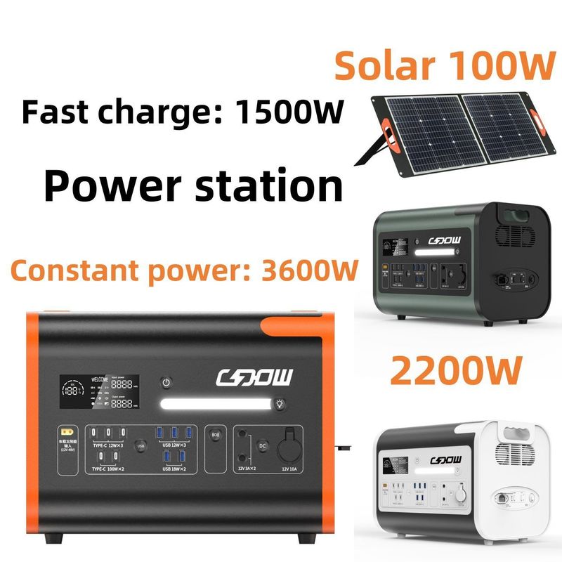 AT22 2000W pengisi daya ponsel daya surya untuk outdoor portabel