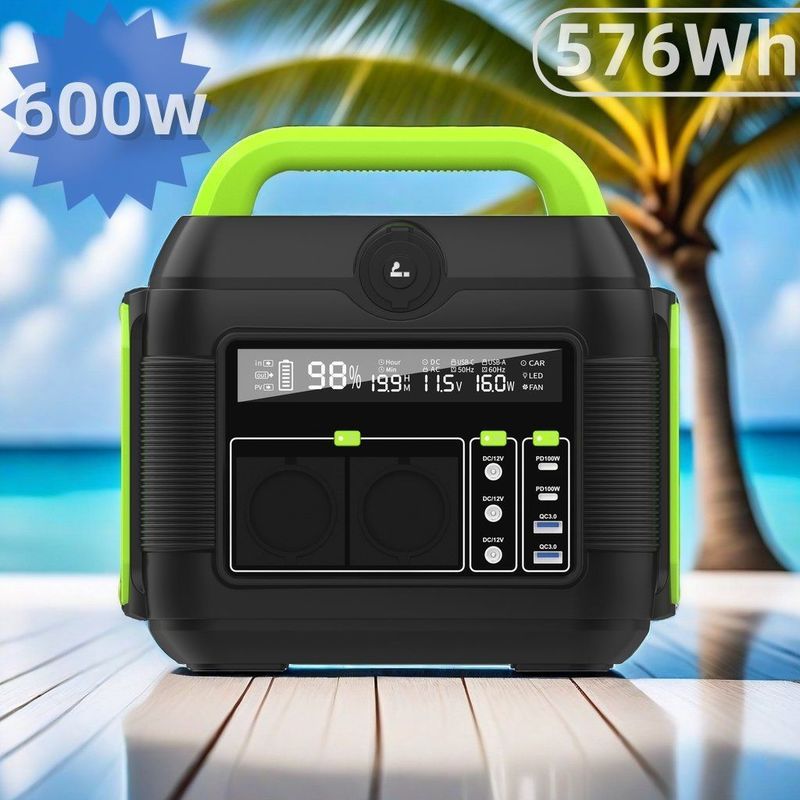 S6 600W Portable Power Station Solar Generator untuk mengisi daya Drone Laptop Ponsel
