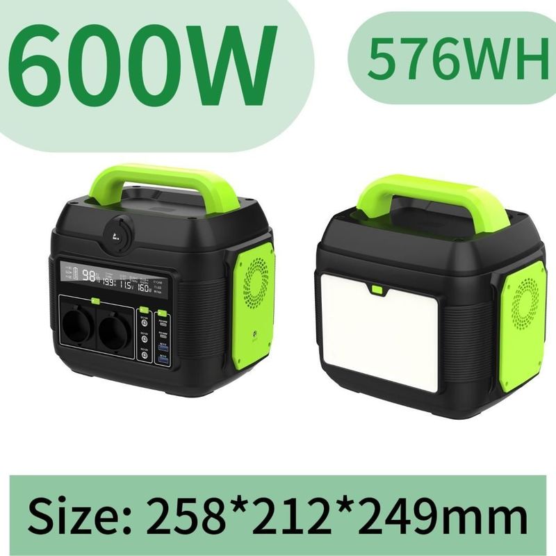 Generator surya 600W dengan lampu LED Fungsi perlindungan sirkuit pendek