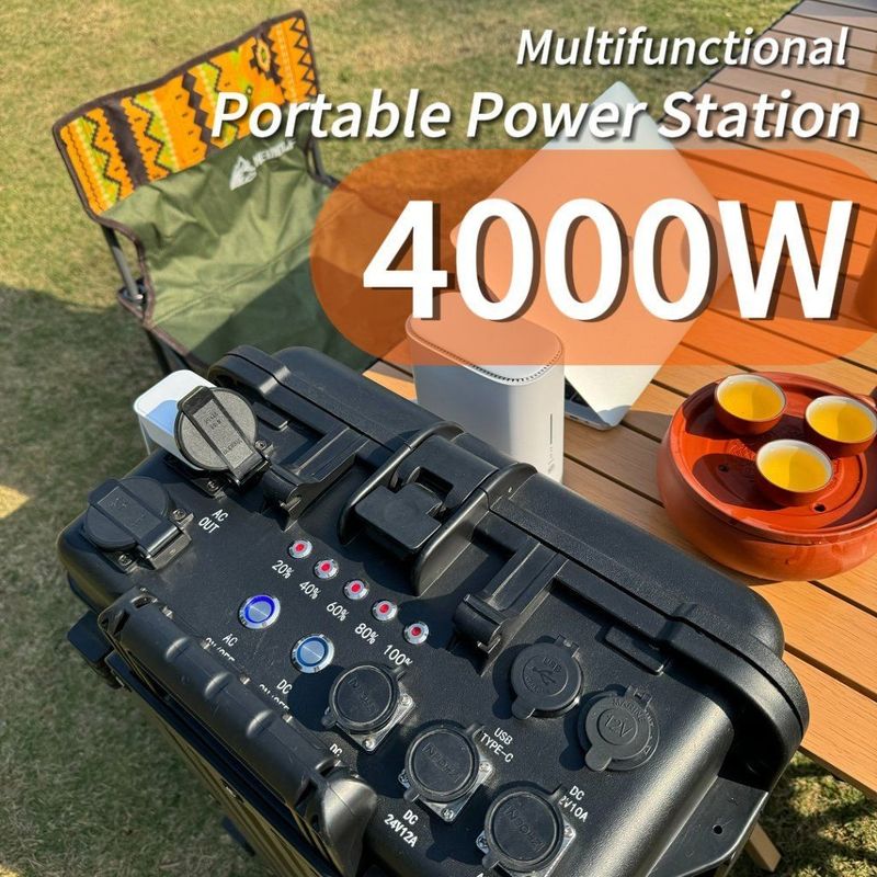 4000W Outdoor Camping Emergency Backup Portable Power Station dengan Waktu Pengisian 6-7 jam