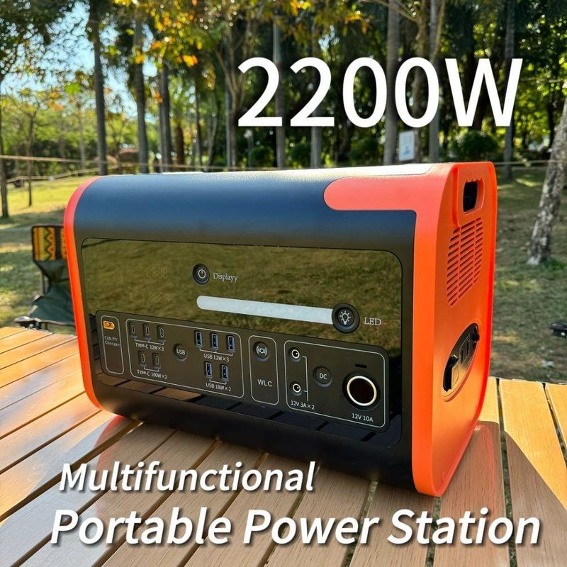 AT22 2200W/2048wh/40ah LiFePO4 Energi Penyimpanan Generator Surya untuk pembangkit listrik portabel