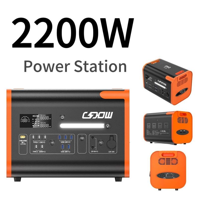 Baterai cadangan portabel Pembangkit Listrik Tenaga Surya untuk Perkampungan Darurat 2200W 2000W 2500W