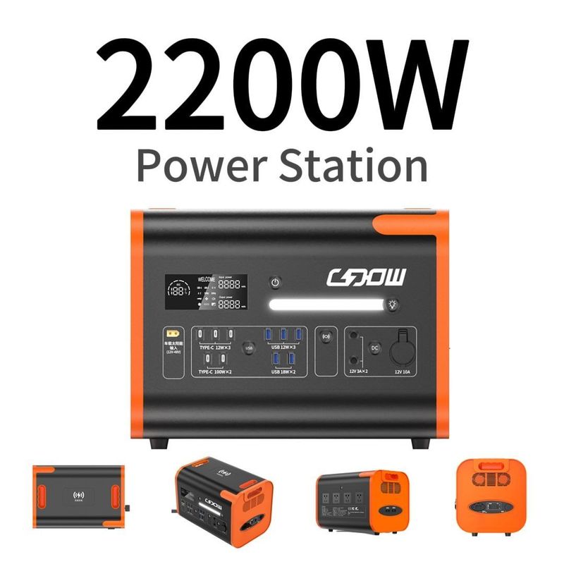 Pengisian cepat 2200W 2000W 2500W Outdoor Solar Energy Power Bank Station Power Supply