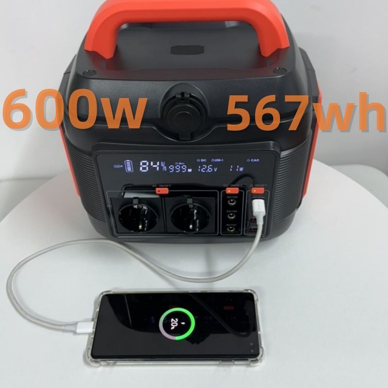 Stasiun Listrik On-Board yang Sederhana dan Aman 600W288wh Generator Surya dengan Soket Un AC