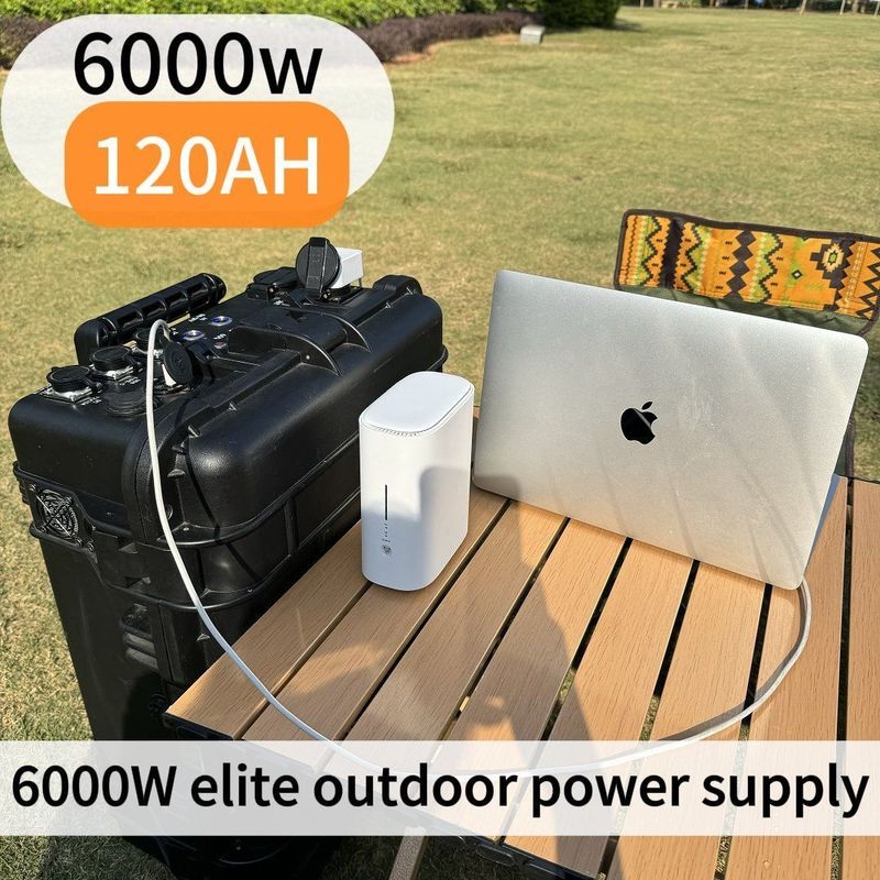 6000W 120ah Daya Tinggi Output Solar Generator darurat Standby Power Station dengan 1