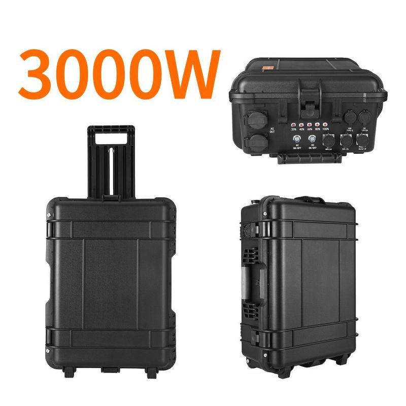 LT-30 Kapasitas Tinggi 3000wh 3300W LiFePO4 Baterai Portable Power Station untuk Camping